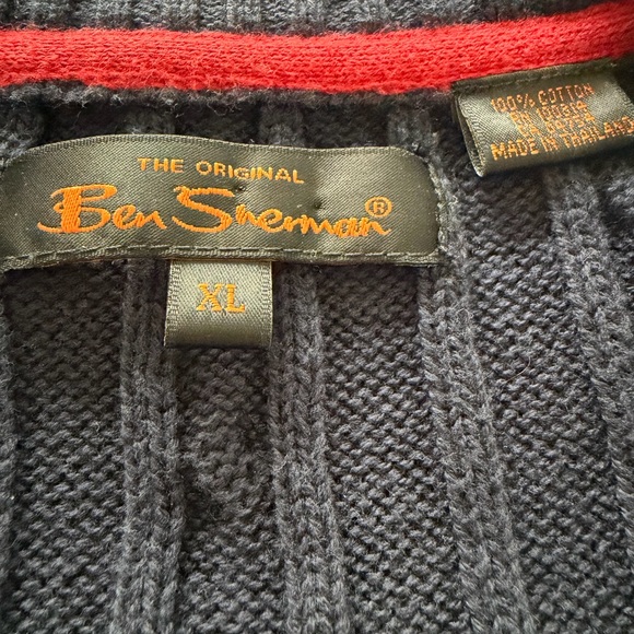 Ben Sherman Navy collegiate Sweater - Picture 6 of 7